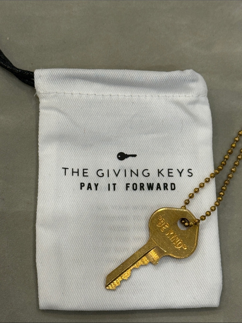 The Giving Keys Gold 'BE KIND' Key Necklace